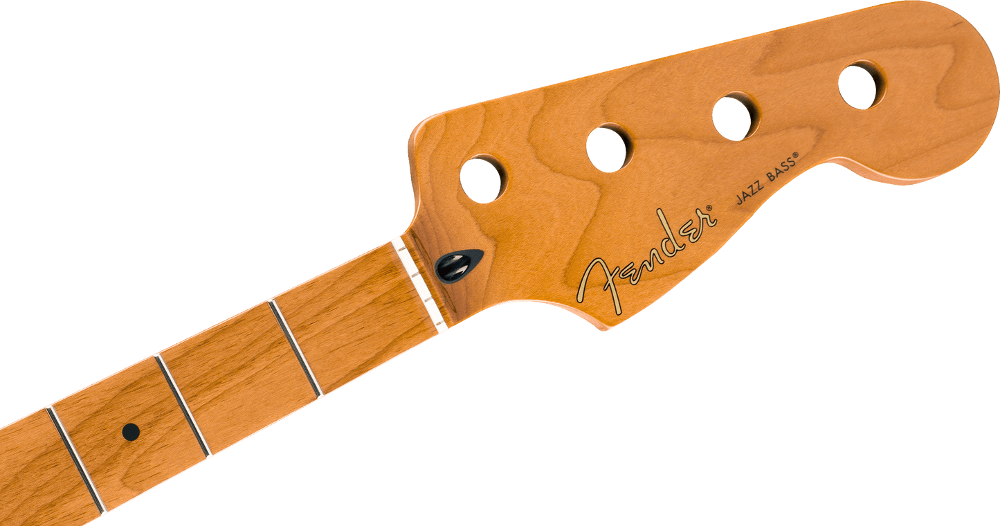 Roasted Maple Jazz Bass® Neck, 20 Medium Jumbo Frets, 9.5", Maple, C Shape