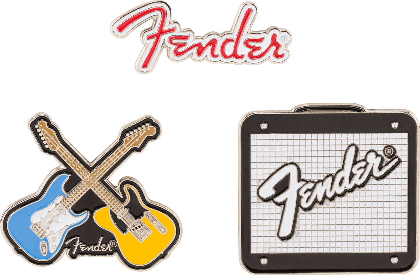 Fender™ Crossed Guitars Enamel Pin