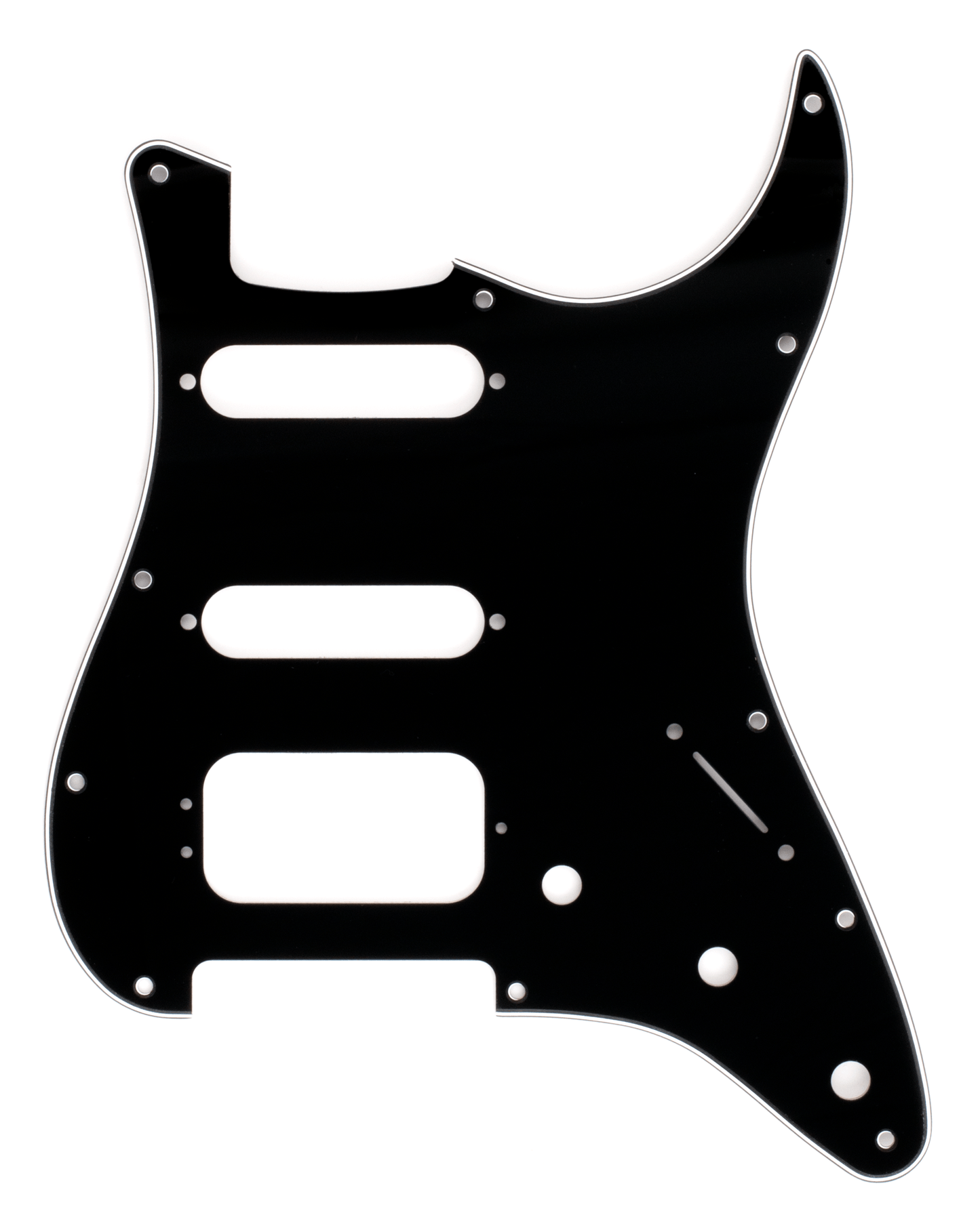 PICKGUARD - Stratocaster® H/S/S, 11-Hole Mount (3-Screw Mount HB), 3-Ply, Black
