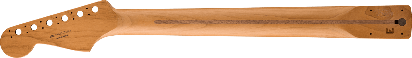 Satin Roasted Maple Stratocaster Neck, 22 Jumbo Frets, 12", Flat Oval Shape