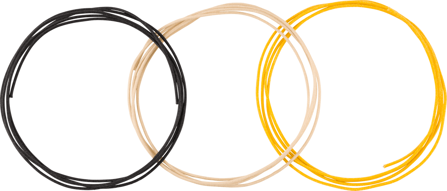 Pure Vintage Cloth Wire, 22 AWG, Black, White, Yellow