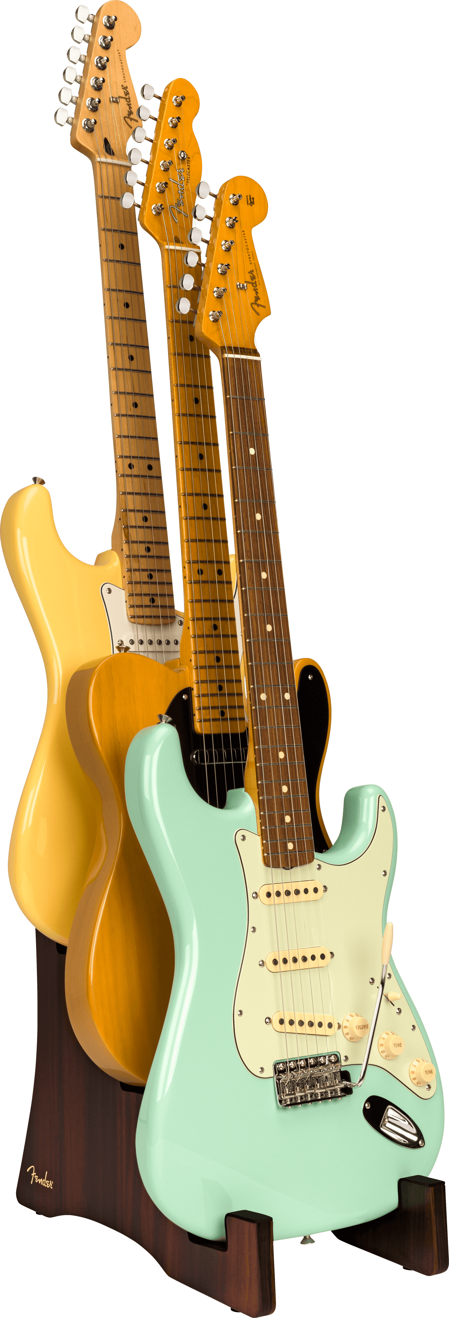 Deluxe Wooden 3-Tier Guitar Stand