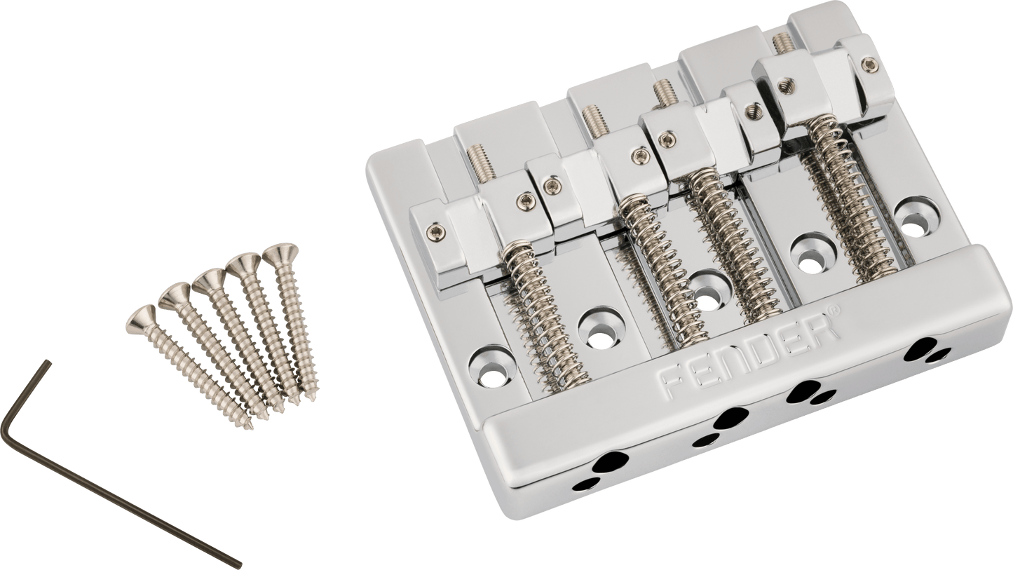 Fender® HiMass™ 4-String Bass Bridge Assembly With Zinc Saddles