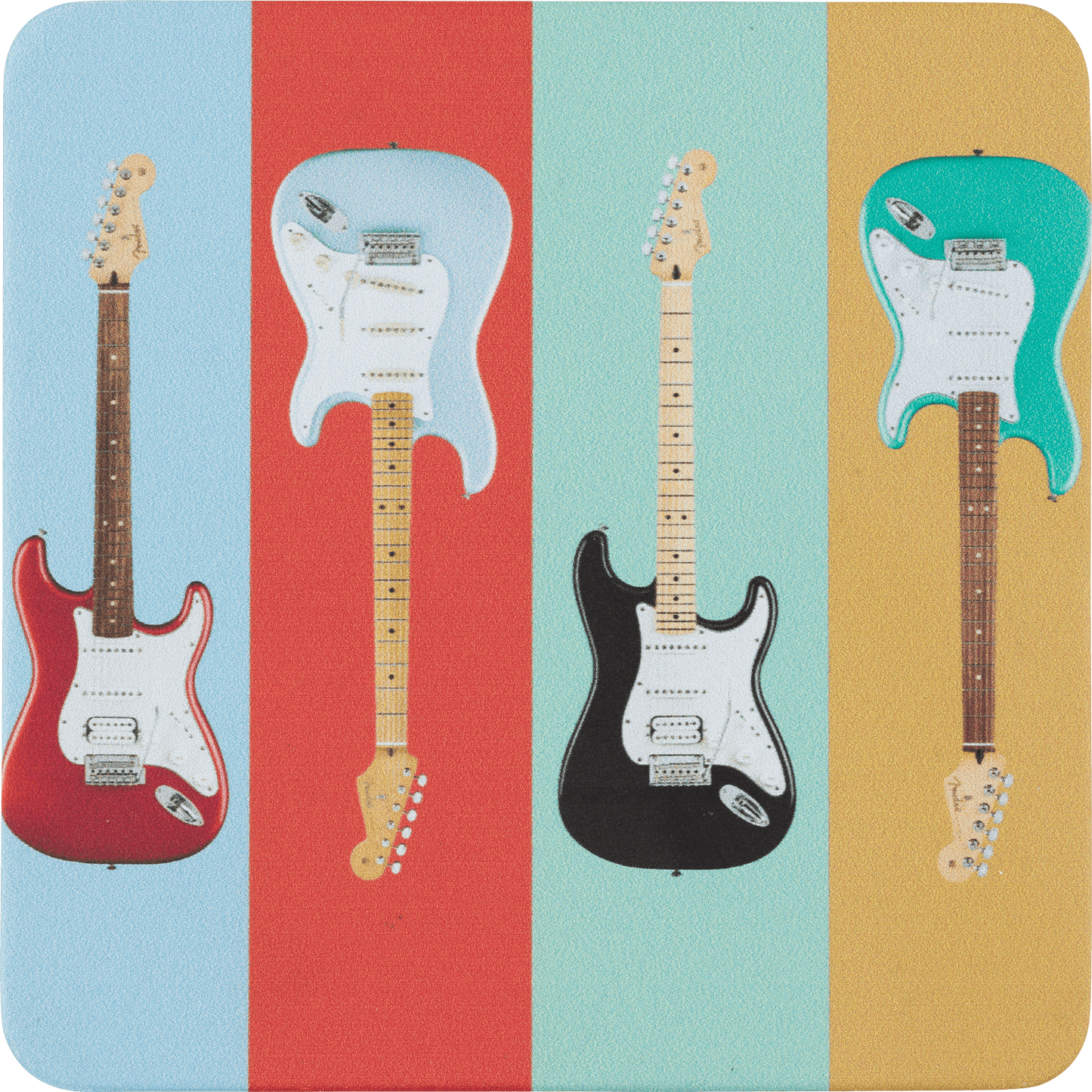 Fender® Stratocaster™ Modern Design Coaster Set