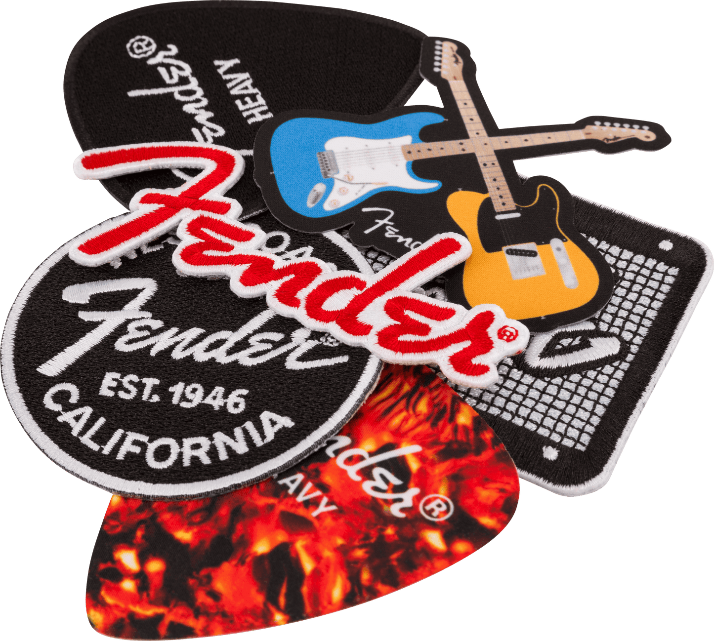 Fender™ Heavy Pick Patch, Black