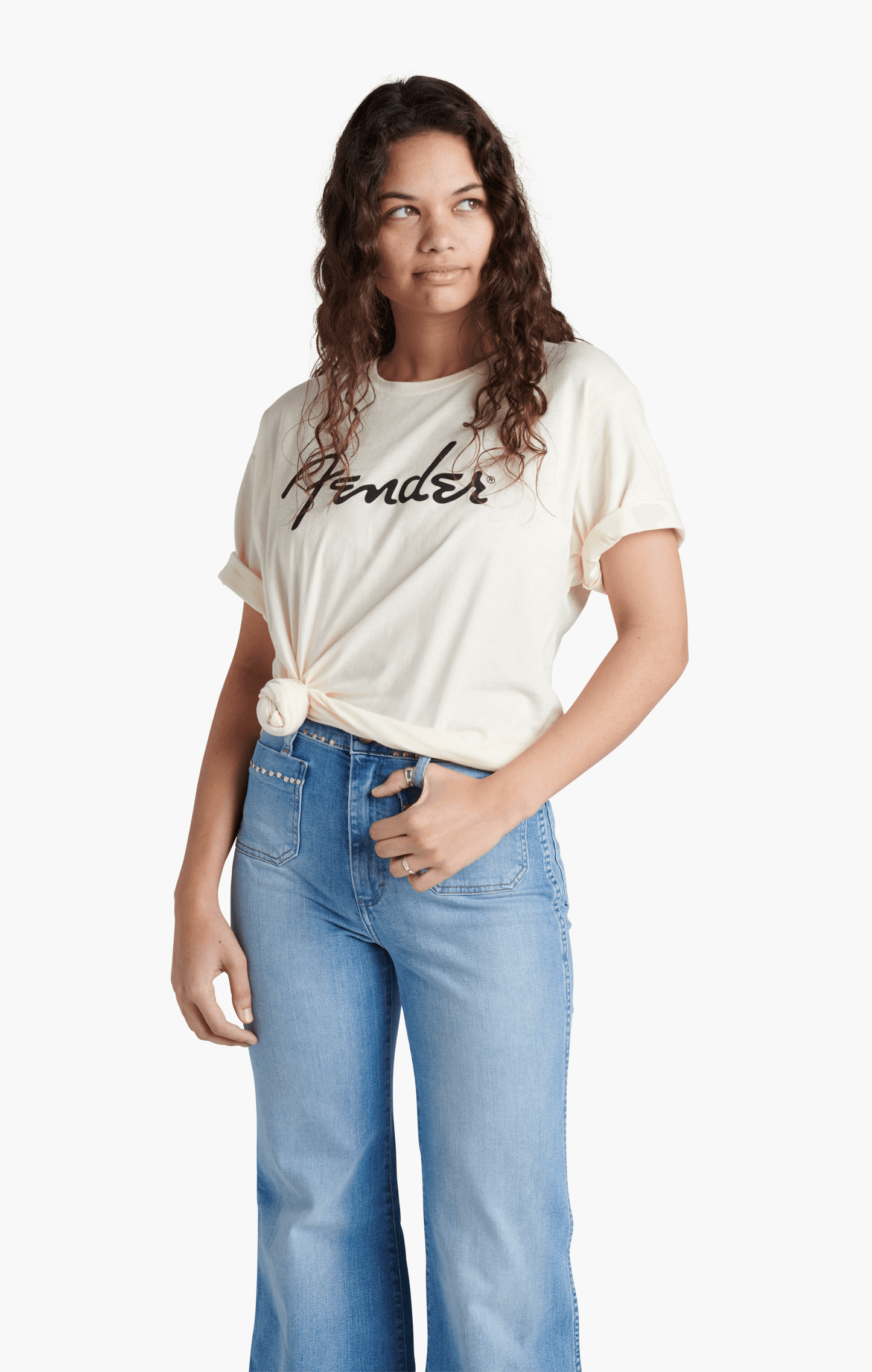 Fender® Spaghetti Logo T-Shirt, Olympic White